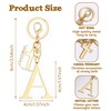 Coprall Gold Initial Keychain for Women A-Z Letter Cross Charms