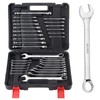 BULLTOOLS 32-Piece Combination Wrench Set, SAE and Metric 1/4"-1" &