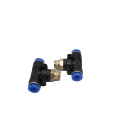 Pneumatic Multiple Plug Fitting TE 1/8 Inch - 6 mm IQS T-Piece Compressed Air (T-Plug Fitting, R 1/8 Inch - 6 mm)