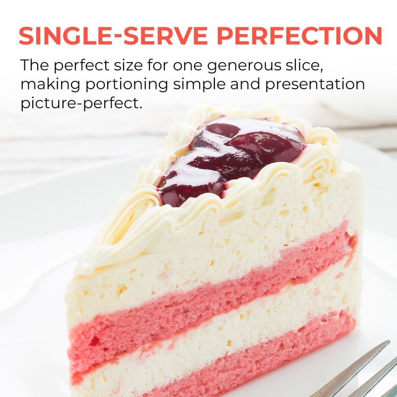 Sideways Cake Slice Containers with Hinged Lids – 30 Pack,