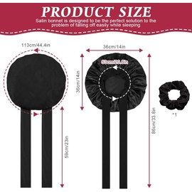 ZYHSLZ Gorro de Seda para Dormir Mujer, Gorro de Satin para Dormir Mujer, Bonnet de Satén Ajustable, Gorro de Noche para Pelo, Banda Elástica Suave, Protección Cabello No Enreda (Rosa)