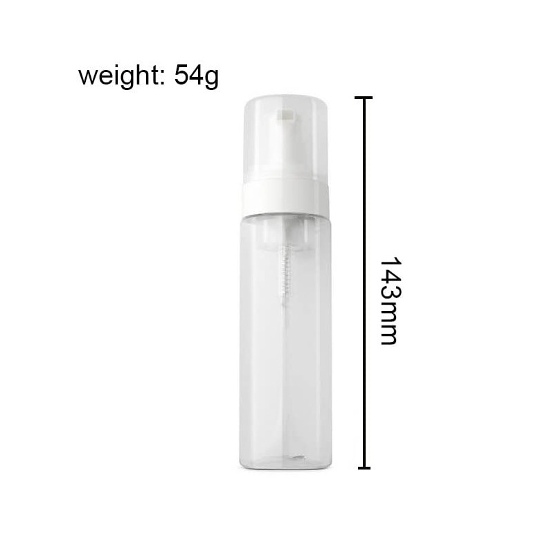 3 x Empty Foam Pump Bottle 100ml Clear Plastic Refillable