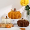 Briful Handmade Knitted Pumpkins Set of 3 – Cozy Fall