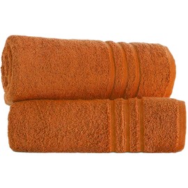 Pack of 2 Large Jumbo Bath Sheets 500 GSM 100% Egyptian Cotton Big Bath Towels Super Absorbent Soft Hotel Quality XL Bathroom Towel Set (Orange)