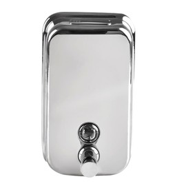 WOONEKY Elegance Meets Functionality: Stainless Steel Wall-Mounted Soap Dispenser Large Storage Wall Mount Hand Wash Pump for Bathrooms