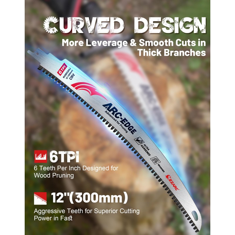 EZARC Japanese Teeth Reciprocating Saw Blades 12 Inch, Arc Edge