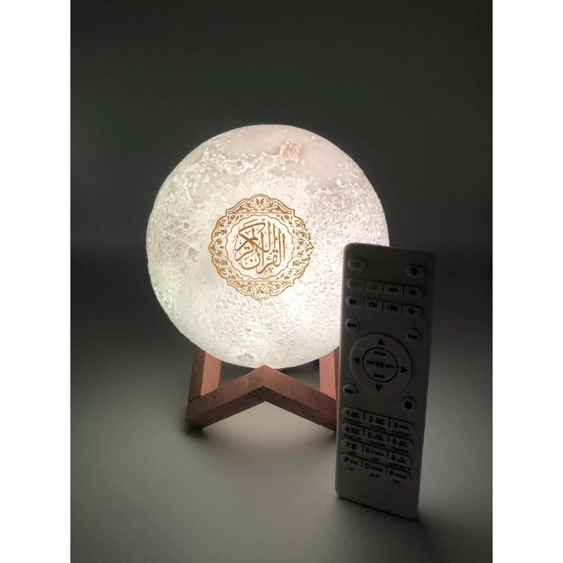 Moon Quran Speaker w/ Remote, includes 18 Reciters, 25 Translations,