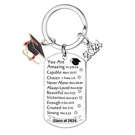 2024 Graduation Keyring Graduation Gifts for Christian Graduation Gifts for Women Men Graduation Deco Keyring Gifts