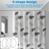 Armo® 24 x Plastic C Shaped Shower Curtain Hooks White