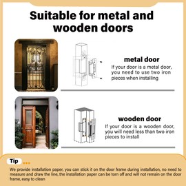 Heavy Duty Electric Door Strike Lock，ANSI Standard Fail-Secure/Fail-Safe Electric Strike Lock for Door Access Control System,Cylindrical or Mortise Installation (Input Voltage 12VDC)
