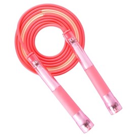 YUEDONG Adjustable Fitness Jump Rope with Transparent Handles, Dual Ball Bearings, Self-Locking Length Adjustment, Tangle-Free Skipping Rope for Women