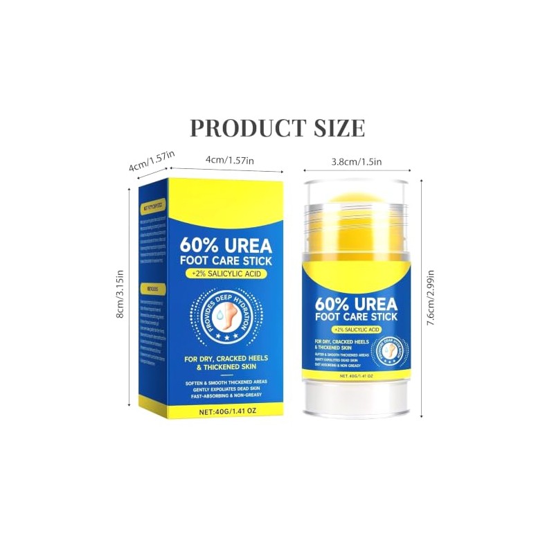 Crema de Urea al 60% para Pies Secos y Agrietados,