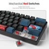 Mosptnspg Protable 60% Teclado mecánico para juegos, mini compacto RGB