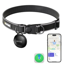 Smart Pet GPS Tracker Collar, Dog Collar, Smart Tracker + Collar Set, Real Time Location, Unlimited Range, Lost Mode Tracking Device, For Dogs, Size Adjustable, Japanese Instruction Manual Included