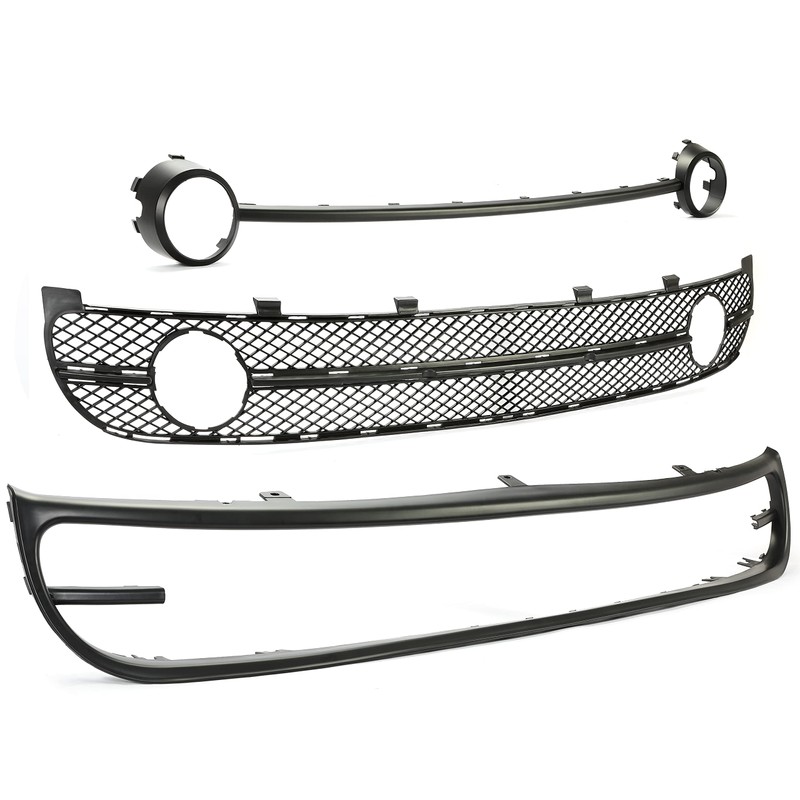 HECASA Lower Bumper Grille W/Fog Light Bezel Compatible with 2001-2005