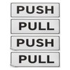 PATIKIL Push Pull Sticker Sign, 2 Pcs 6"x2.4" Self Adhesive