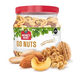 Nature's Heart - Go! Nuts Mix de Nueces, Almendras y Cacahuates - 1 x 450 g - 450 g - Top Quality