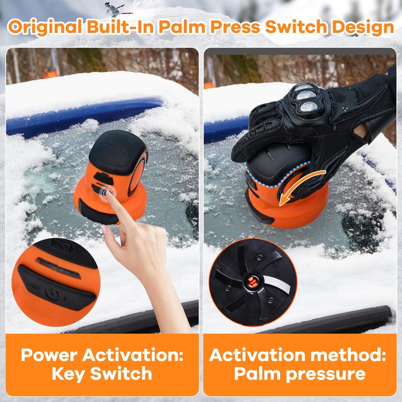 Electric Handheld Ice Scraper for Car Windscreen Portable Car Cleaning