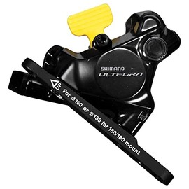 Shimano BR-R8170 Front Flat Mount Attached/Mounting Bracket for Rotors 5.5/6.3 inches (140/160 mm) Diameter, 2 Fixed Bolts, Resin Pad Fin Included