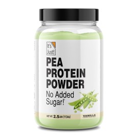It's Just! Pea Protein Isolate, Plant Based, Premium Quality, Gluten Free, Vegan, Keto Friendly, Product of Canada, Packaged in USA (2.5 Pound, Vanilla)