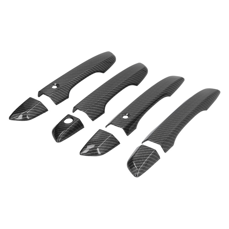 Door Handle Trim Cover Carbon Fiber Style Decoration Fit for