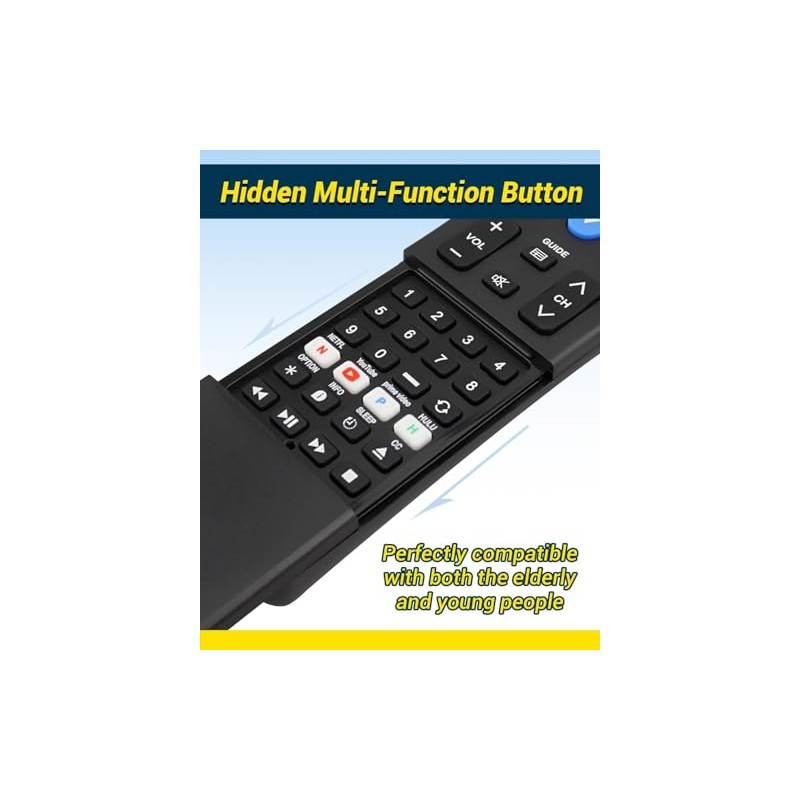 Universal Big Button Remote for Seniors - Easy Use TV
