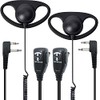 TechSide Headphones with 2 Pin PTT Microphone 2 Pin Midland