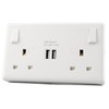 WK Electrical - 13A 1G to 2G Switched Converter Socket