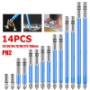 Frentaly 7~14X Magnetic screwdriver bit Bits set PH2 Anti-slip Hex