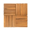 Strawberry Fairy Durable Interlocking Acacia Wood Deck Tiles for Outdoor