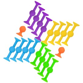 HugOutdoor 18Pcs 4 Colors Suction Cup Kids Bath Sticky Toy Soft Tip Darts Indoor Outdoor Throwing Games