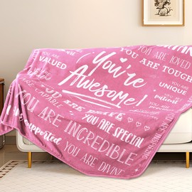 Recovery Gifts for Women Get Well Gifts for Woman After Surgery Thinking of You Blanket For Her You Are Awesome Hospital Soft Throw Blanket 50" X 60" Friendship Feel Better Present for Lady Girls