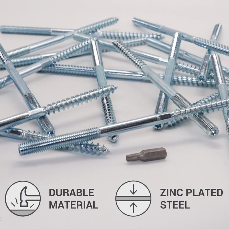 SKIR'CO Pack of 10 Hanger Bolts M8 x 160 mm