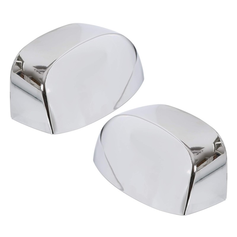 ECOTRIC Chrome Pair Half Mirror Covers Compatible with 2007-2014 Chevy