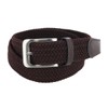 CTM® Men's Elastic Braided Stretch Belt with Silver Buckle, M