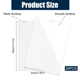 Pack of 20 Shrink Films Translucent A4 Shrink Film for Painting