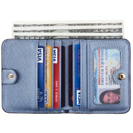 Toughergun Wallet Women Rfid Blocking Small Compact Bifold Luxury Leather Pocket Wallet Ladies Mini Purse with ID Window