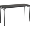 COSCO 20" x 48" Vinyl Top Folding Table, Black -