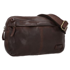 Gusti Amara Women's and Men's Leather Shoulder Bag Vintage Brown Leather, brown