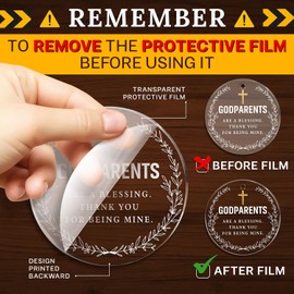 HEXMOZ Godparents Gifts - Godparent Ornament 2024 - Godparent are Blessing, Thank You for Being Mine Present - God Parent Gift Ideas, Gifts for Godparents, Baptism Gifts - Acrylic Ornament Keepsake