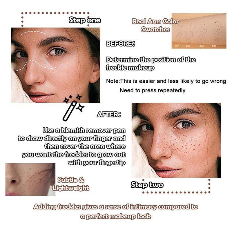Freckle Stamp with Five Dots for Realistic Makeup Looks, Soft