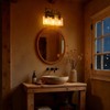 MLGB Rustic Farmhouse 3-Light Bathroom Vanity Light with Bear &