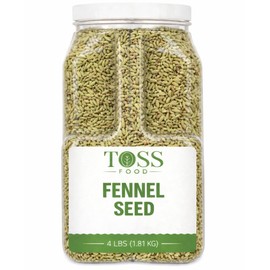 Fennel Seed Whole 4 LB, 64 Ounce Bulk Fennel Seeds, Mild Sweet Flavor, Aromatic, Great for Tea,Cooking, Curries, Stews, Bread, and Beverages