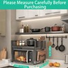 Adjustable Microwave Oven Rack, Microwave Stand Shelf Heavy Duty 2-Tier