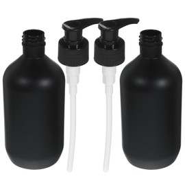 iplusmile 2Pcs Matte Manual Lotion Dispenser Refillable Pump Bottles for Liquid Soap Shampoo Body Wash Stylish Bathroom Home Soap Bottles