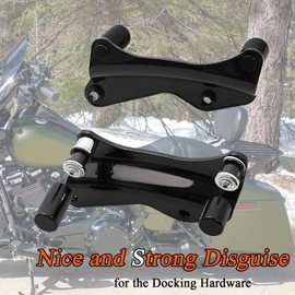 WOWTK Rear 4-Point Docking Hardware Cover Magnet Caps Kit Compatible for Harley Davidson Touring 2009-UP,for Road Glide Road King Street Glide Electra Glide,Vivid Black/Pack of 4(2 Long, 2 Short)