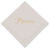 Weddingstar 3-Ply Gold Foil Cocktail Napkins Grey - Forever