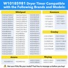Lovgedr W10185981 Dryer Timer Replacement Part, Genuine OEM Quality, Replaces