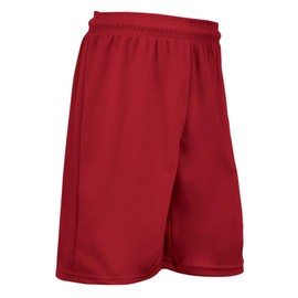 Champro Standard Sport Practice Short with Elastic Waistband and Drawstring, Scarlet, Adult 3X-Large