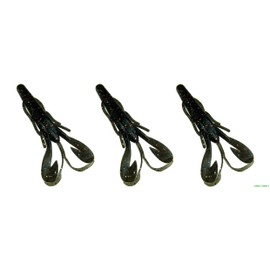 FISHIN ADDICT Bionic Cray Crayfish Crawdad paddle claw Creature Bait fishing lure soft plastic BLACK SPARK / 7cm / 3 pack